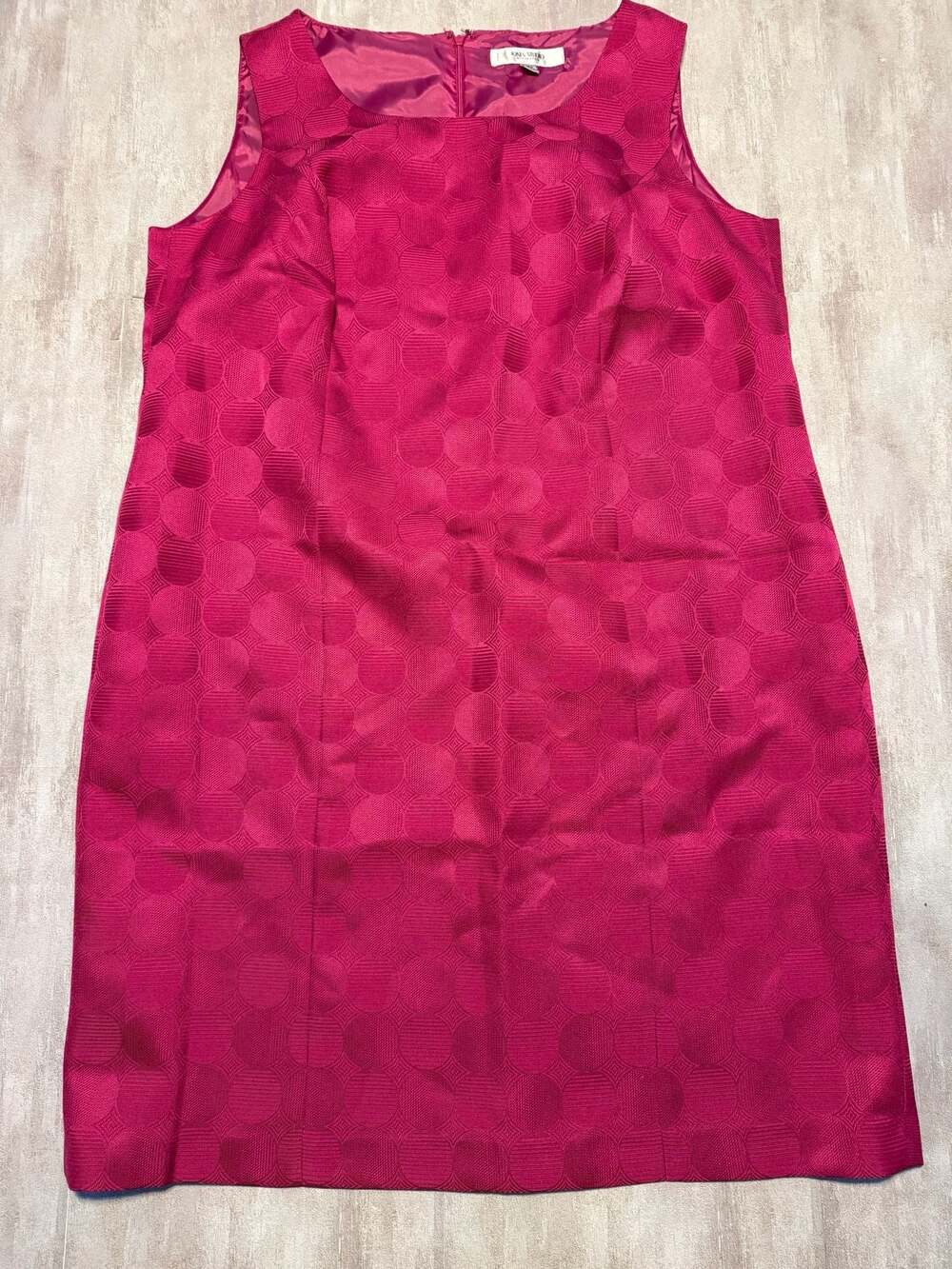 Jones Studio Separates Pink Textured Sleeveless Sheath Dress Size 16W